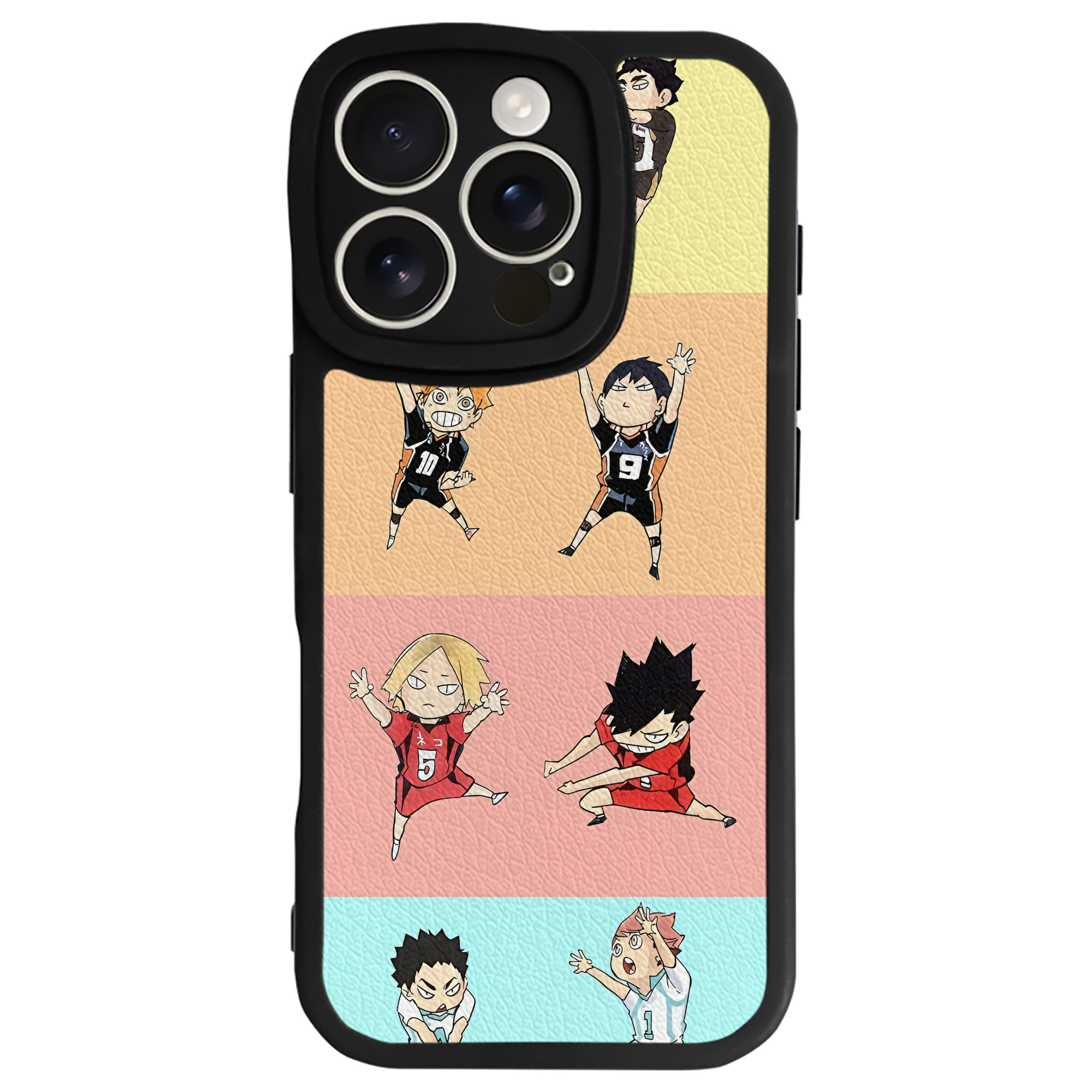 （画像用） ハイキュー!! Haikyu!! 【iPhone 16シリーズ対応】シリコンスマホケース（レザー調） 材質：シリコン